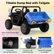 preview thumbnail 24 of 34, Gymax 24V Kids Ride On Dump Truck 2-Seater Electric Truck w/ Remote