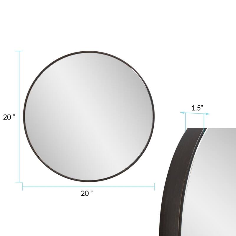 Balducci Round Mirror- Small - 20H X 20W X 1.5D