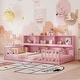 preview thumbnail 16 of 20, Costway Twin Size Montessori Floor Bed with Bookcase Storage Shelves &