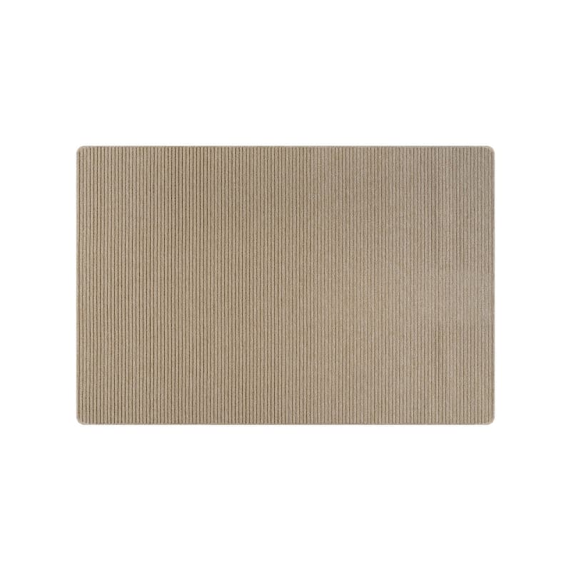 Beverly Rug Solid Color Non-Slip Rubber Back Washable Indoor Area Rug - 2X3 - Beige
