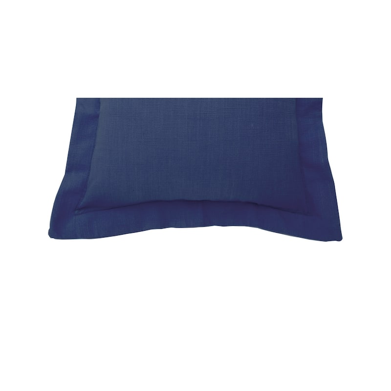 Solid Navy Flange July Fourth Throw Pillow