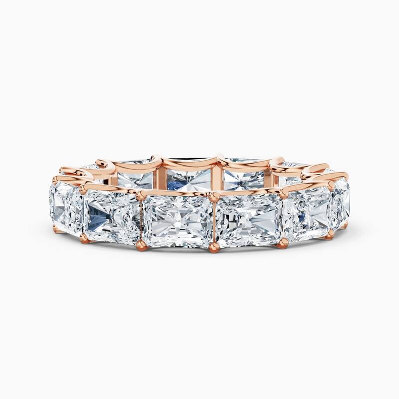 Auriya 14k Gold Radiant East-West Lab Grown Diamond Eternity Band 2.10 - 8.25 ct. tw. (F-G, VS) - 6.50 ct. wt. - 5.5 - Rose