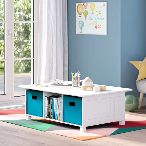 slide 2 of 33, RiverRidge Kids Desk, Activity and Play Table with 6 Storage Cubbies