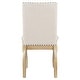 preview thumbnail 14 of 14, Wood Upholstered Fabirc Dining Chairs with Nailhead, Set of 4