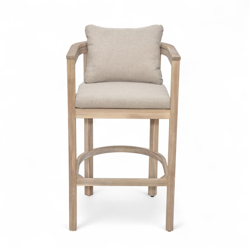 Christopher Knight Home - Lyona Acacia Wood Outdoor Bar Stool (Set of 2)
