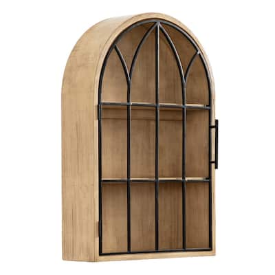 Kate and Laurel Megara Arched Wall Mounted Cabinet - 16x5x24