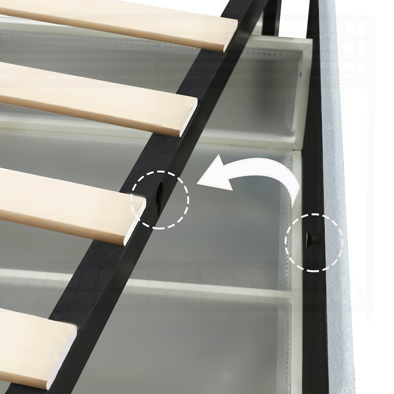 Comfortable Queen-Size Platform Bed with Innovative Storage Solution and Stylish Design