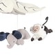 preview thumbnail 3 of 6, Lambs & Ivy Jungle Party Gray Animals Musical Baby Crib Mobile Soother Toy