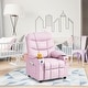 preview thumbnail 37 of 58, Costway Kids Youth Recliner Chair PU Leather w/Cup Holders & Side