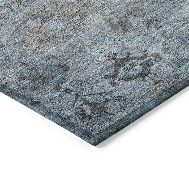 Machine Washable Indoor/ Outdoor Traditional Serenity Chantille Rug