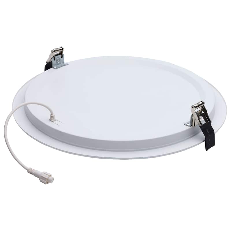 38 Watt 12 Inch LED Direct Wire Downlight Remote Driver CCT Selectable Round White