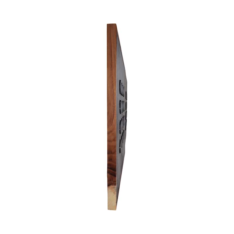 Wood Frame Canvas Wall Decor Acrylic Paste (Set of 2) - 47" Black
