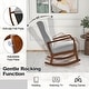 preview thumbnail 16 of 18, Costway Rocking Chair with Ottoman Upholstered Fabric Glider Rocker - See Details