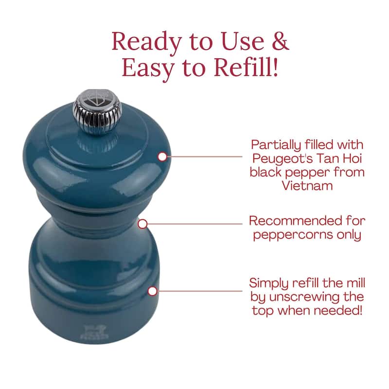 Peugeot Bistro Pepper and Salt Mill Set - 10cm - 4in.