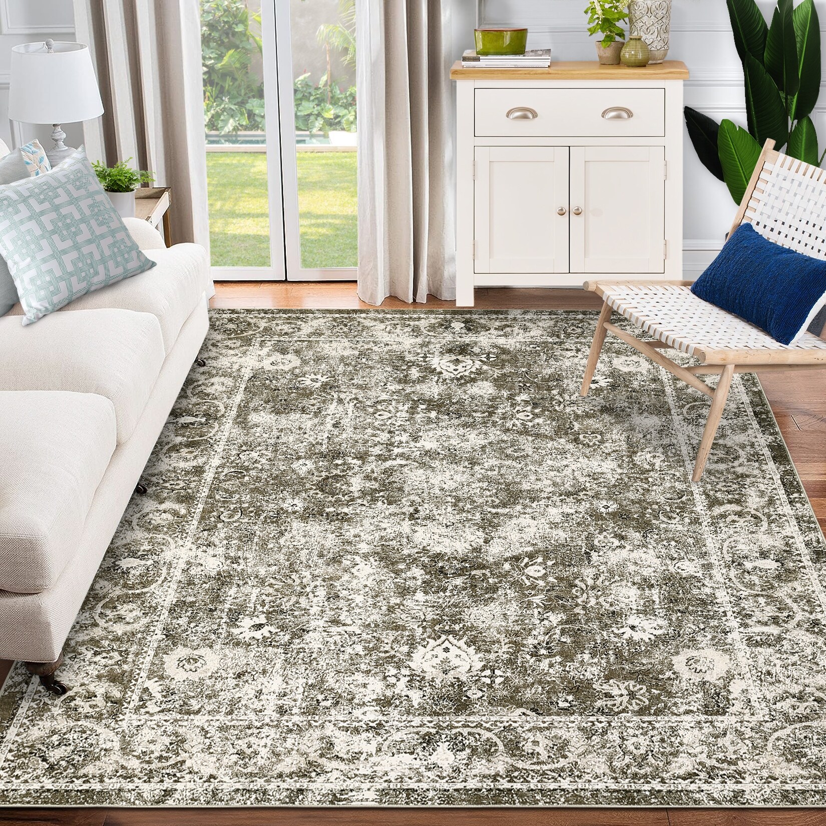 Vintage Rugs, Indoor Vintage Living Room Carpet Kitchen Washable