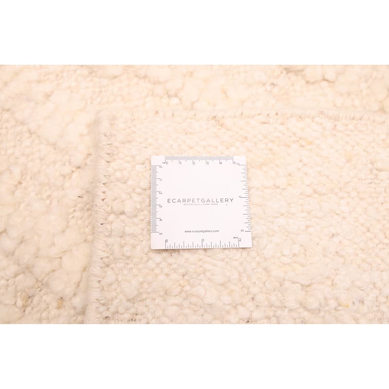 ECARPETGALLERY Hand-knotted Looma Cream Wool Rug - 8'1 x 9'10
