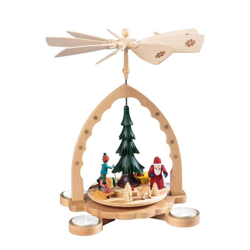 9.5" Richard Glaesser Christmas Forest Pyramid