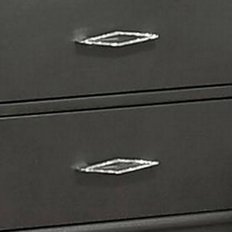 Aliso 23 Inch Nightstand, 2 Drawers, Bracket Feet, Solid Wood, Dark Gray