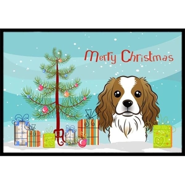 Carolines Treasures BB1596JMAT Christmas Tree & Cavalier Spaniel Indoor or Outdoor Mat 24 x 36