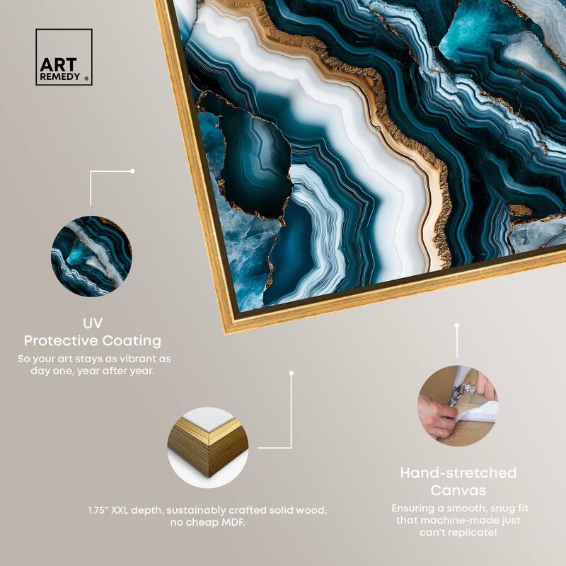 Teal Tides Treasure I Canvas by Art Remedy