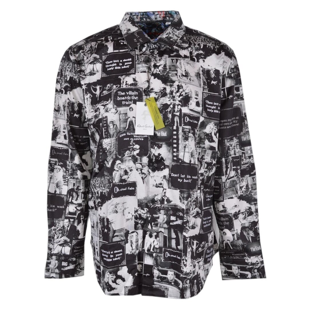 Shop Robert Graham Rg Black White Silent Quotes Film Print Dress
