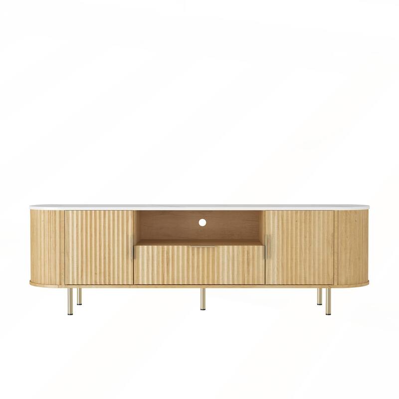 Lving Room Floor Standing TV Cabinet with 16 Color LEDs