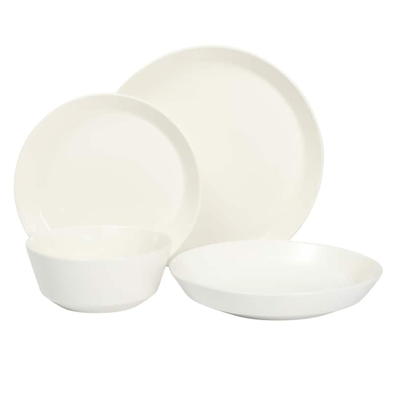 Gibson Home Summer Shades 16 Piece Plates and Bowls Dishes Service for 4 Stoneware Dinnerware Set
