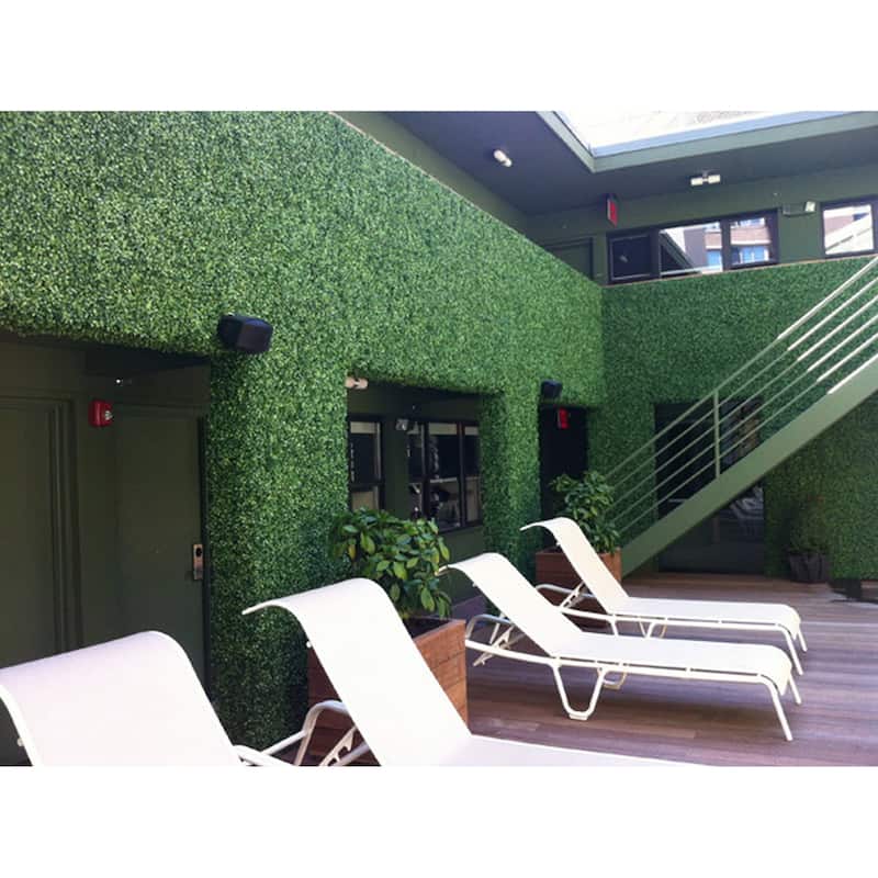 20"x20" Artificial Boxwood Hedge Greenery Panels - 12pc