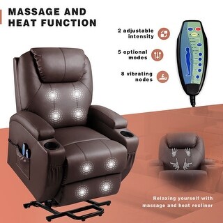 Homall Faux Leather Power Lift Recliner Chair with Massage and Heat
