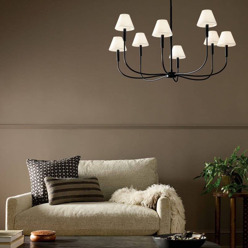 Eadie 41.25 Inch 8 Light Chandelier in Black