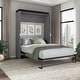 preview thumbnail 1 of 22, Orion 67W Queen Murphy Bed by Bestar Bark Gray & Graphite