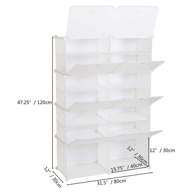 Portable Shoe Rack Organizer 66-72 Pair Tower Shelf Storage Cabinet