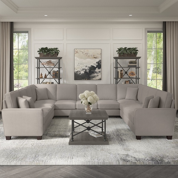 U shaped sectional sofa store with recliners