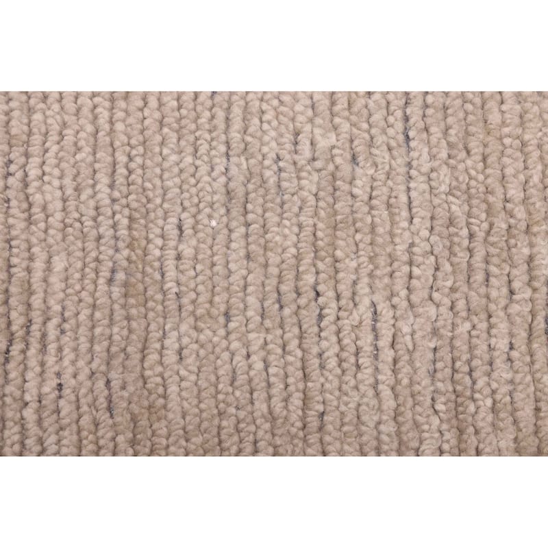 ECARPETGALLERY Hand-knotted Mystique Light Khaki Wool Rug - 5'4 x 7'10