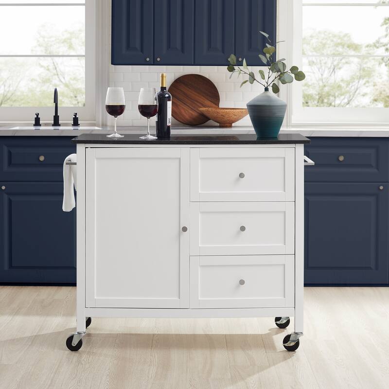 Crosley Soren Granite Top Kitchen Island/Cart - 18.13"d x 42.13"w x 37.5"h