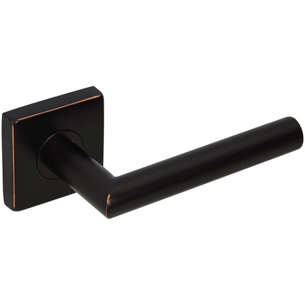 INOX SE105L462 Frankfurt Privacy Door Lever Set with 2-3/8" Backset, SE Series Square Rose, and TL4 28 Degree Latch