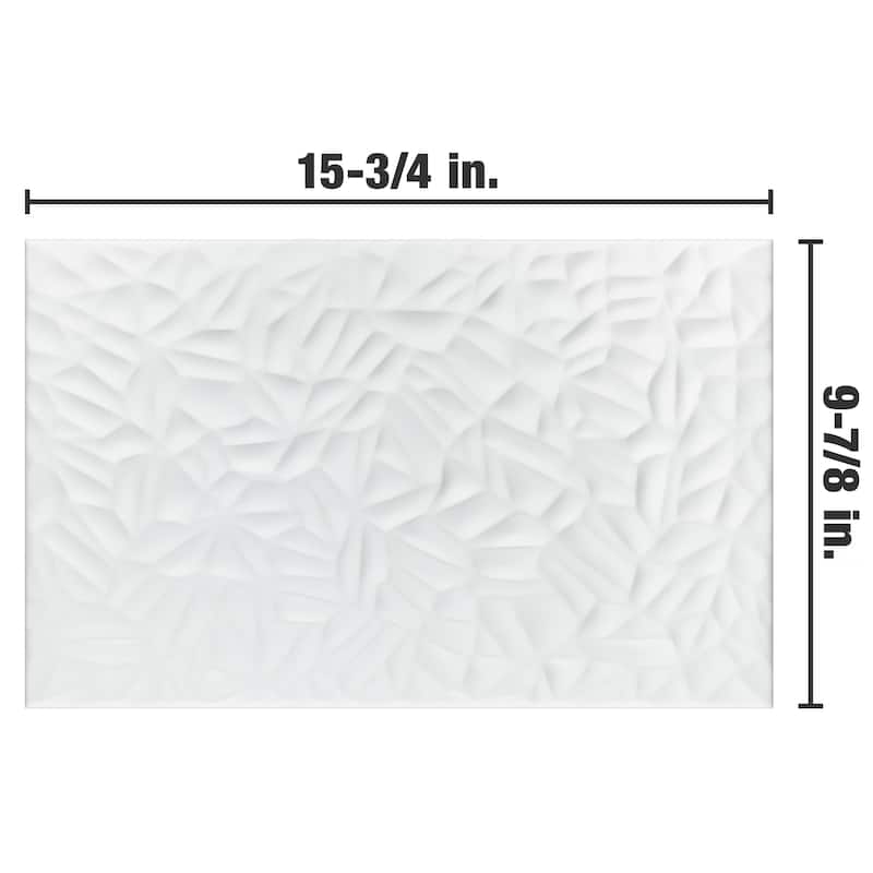 Merola Tile More Petal Matte White 9-7/8" x 15-3/4" Ceramic Wall Tile