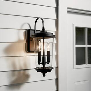 Kichler Lighting Holmden 2-Light Textured Black Outdoor Wall Light
