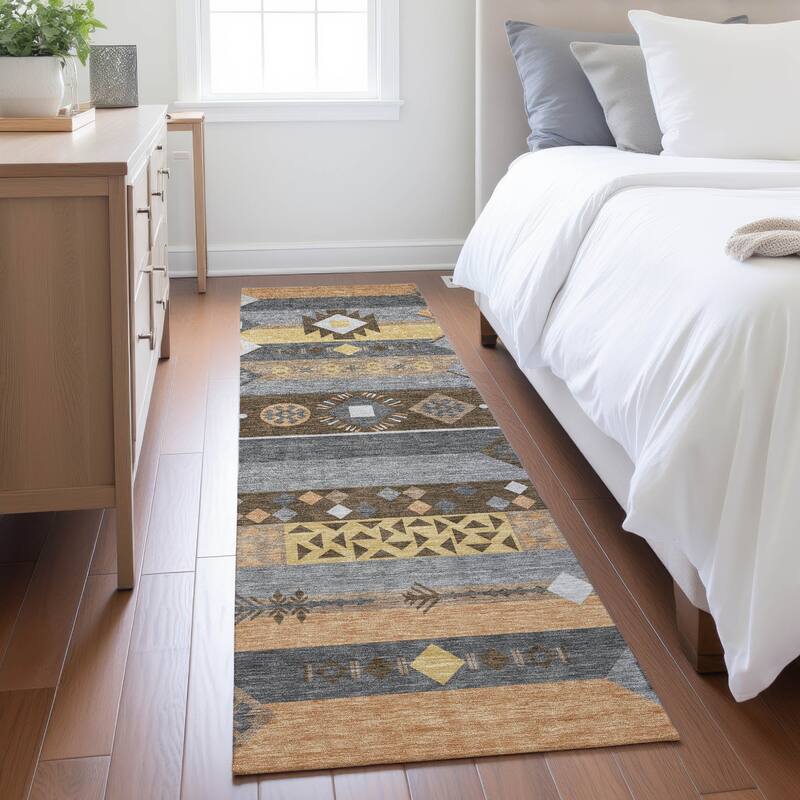 Machine Washable Indoor/ Outdoor Global Tuca Chantille Rug