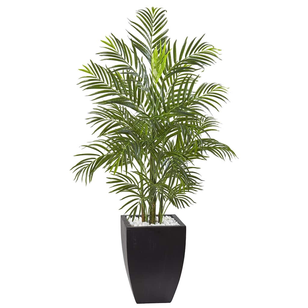 Artificial Palm Tree 4.5ft Indoor Outdoor UV Resistant with Planter, Modern Decor - 4.5ft.