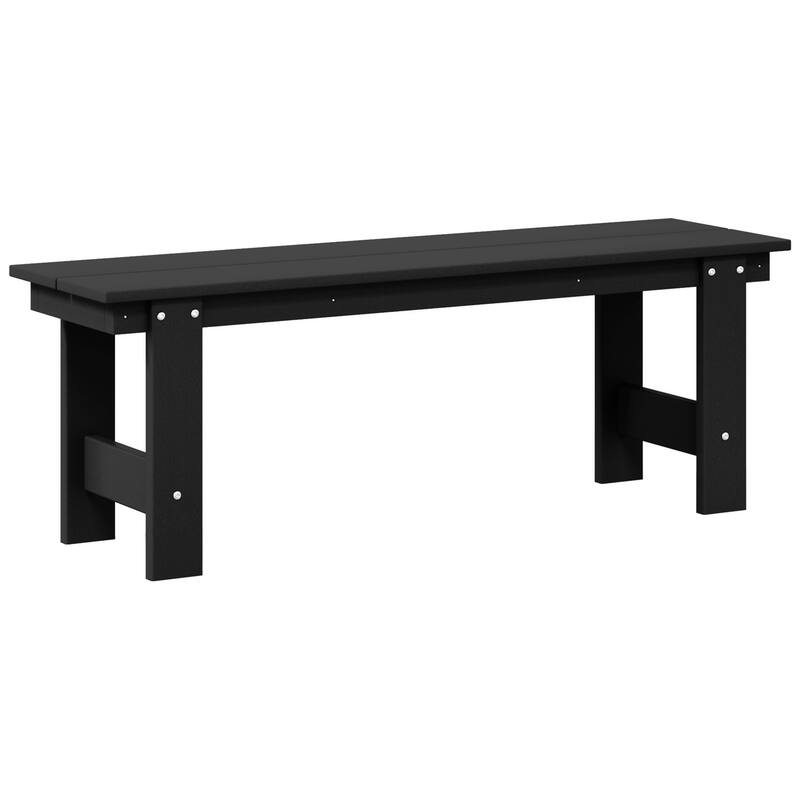 Polytrends Shoreside Patio 48" Bench - Black