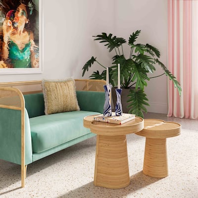 Felicia Short Lilypad Side Table - 17.7"W x 17.5"D x 17.7"H