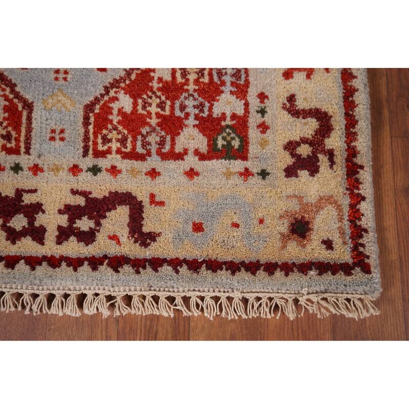 Geometric Heriz Serapi Oriental Runner Rug Handmade Wool Carpet - 2'7"x 7'11"