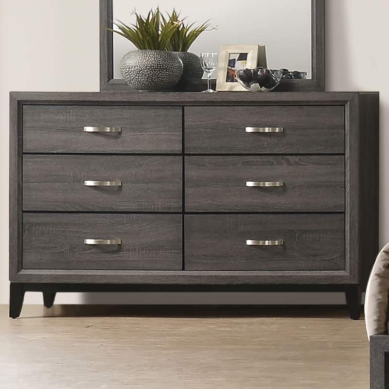Furniture of America Lante Modern 6-Drawer Dresser - Grey