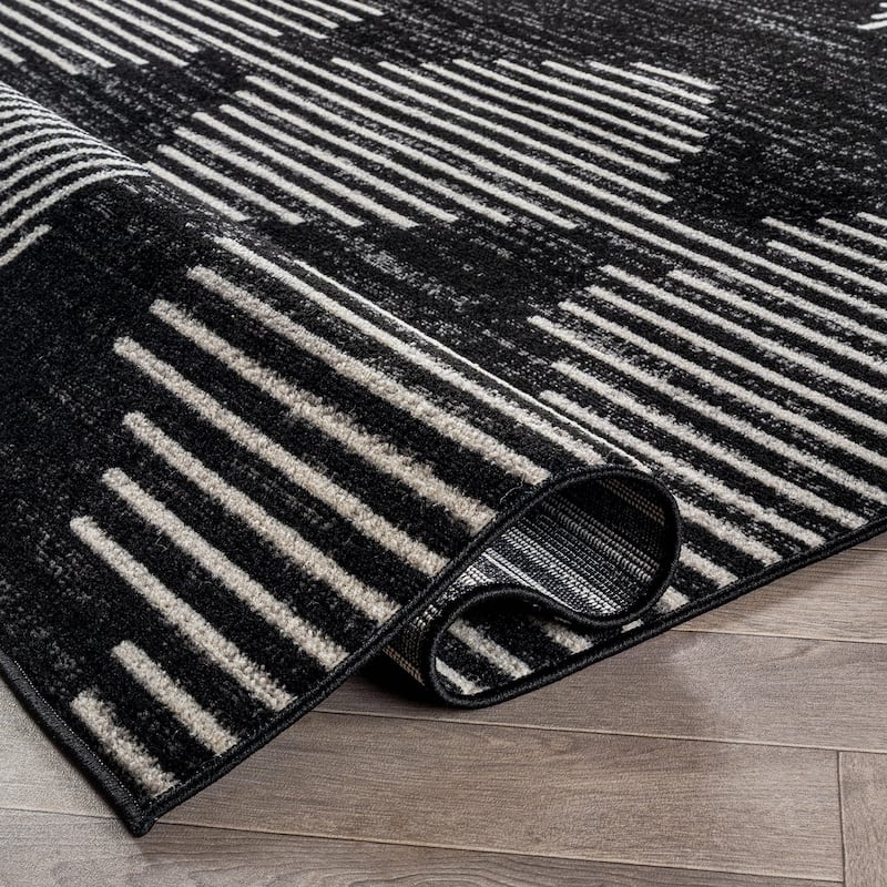 Modern Abstract Area Rug for Living Room, Bedroom, or Entryway - Low Pile Indoor Rug