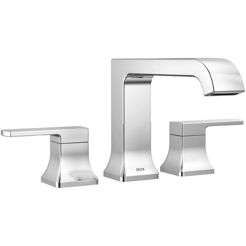 Delta T2739 Velum Deck Mounted Roman Tub Filler with Curved Spout - Chrome