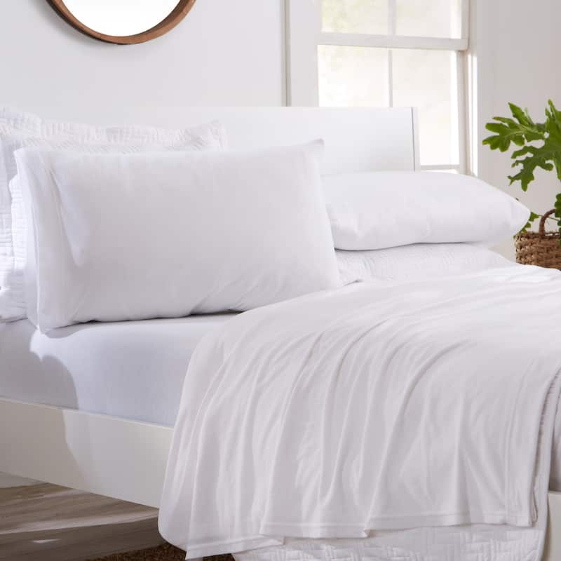 Premium Heathered Melange T-Shirt Jersey Knit Sheet Set