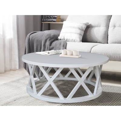 Round Ceylon Coffee Table - 40 in. W x 40 in. D x 18 in. H