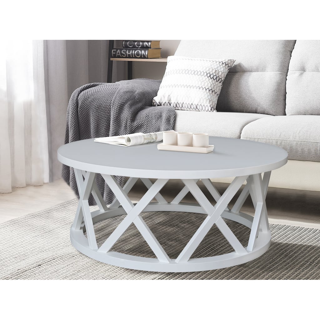 Round Ceylon Coffee Table - 40 in. W x 40 in. D x 18 in. H