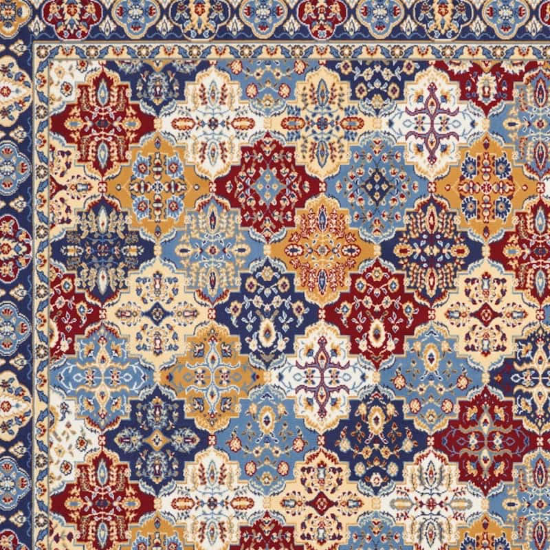 Power Loomed Distressed Floral Non Skid Stain Resistant Area Rug - 144' X '102' X '0.5
